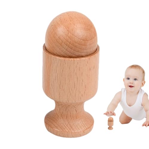 Rassel aus Holz für Babys, Greifspielzeug aus natürlichem Buchenholz für kleine Hände, Holz für Neugeborene, Spielzeug für kleine Kinder, und Mädchen, Geschenke von Generic