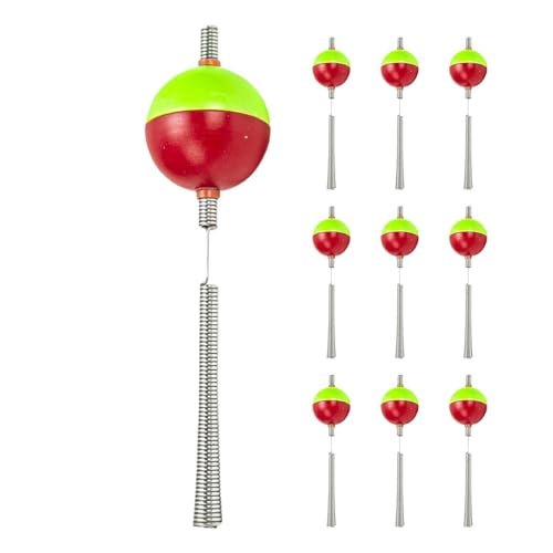 Rasselköder zum Eisfischen, Jig-Rasseln zum | 10X Catfish Spook Rattle Posen Rigs,Zweifarbige, kugelförmige, leuchtende Farben für Eisfischköderrasseln Rasselköder zum Eisfischen, Jig-Rasseln zum | 10X Catfish Spook Rattle Posen Rigs,Zweifarbige, kugelförmige, leuchtende Farben für Eisfischköderrasseln von Generic
