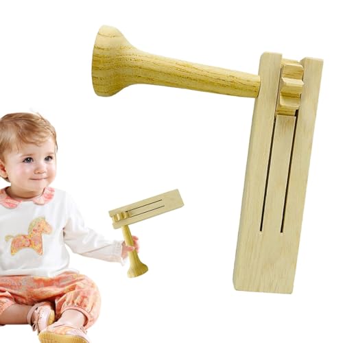 Ratsche mit Rassel aus Holz, Ratsche mit mexikanischer Rassel | Mexikanisches Ruideros Spielzeug | Lernwerkzeug für Musiklemmen, interaktives Musikspielzeug für Geburtstag, J von Generic