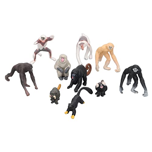 Realistic Zoo Tierfiguren Modell, Playset Family Party Liefert Desktop -Dekoration Figuren Verschiedener Affen Einrichtungsspiele Wilde Leben Jungle Tiermodell Playsets für 5 6 von Generic
