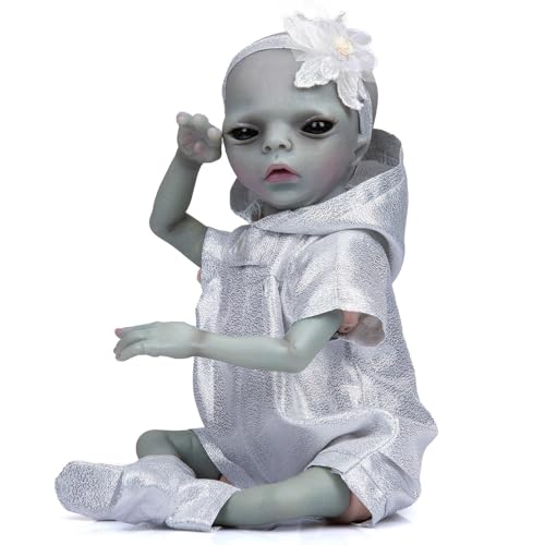 Realistische Alien-Puppe – 14 Zoll Vinyl-Silikon-Reborn-Baby | Ultrarealistische Gelenkpuppe, Babyspielzeug für Sammler und Liebhaber realistischer Puppen Realistische Alien-Puppe – 14 Zoll Vinyl-Silikon-Reborn-Baby | Ultrarealistische Gelenkpuppe, Babyspielzeug für Sammler und Liebhaber realistischer Puppen von Generic