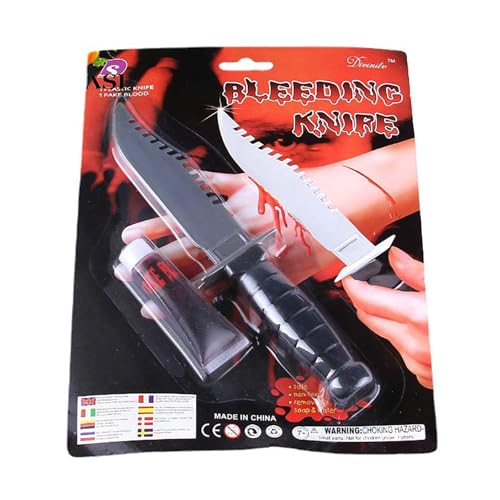 Realistische Halloween-Cosplay-Requisiten, Plastikset für Bühnenauftritte Streiche, ideal für drinnen draußen, für Kinder ab 10 Jahren, 15 ml Tne548 (Red, 24.5X18.7cm) von Generic