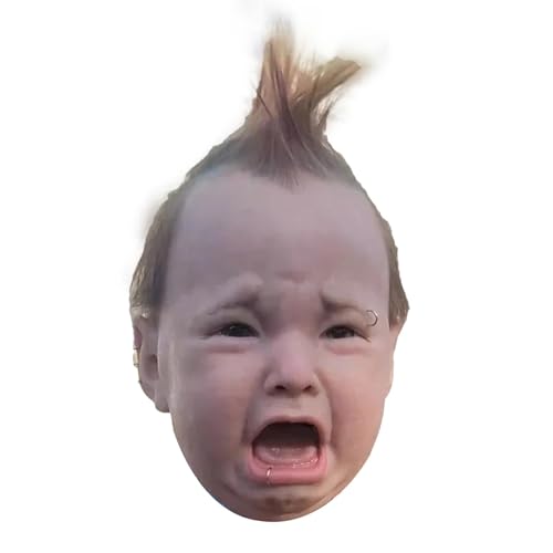 Realistische Halloween Kopfbedeckung - Horror Halloween Kopfbedeckung, Gruselige Weinende Baby Kostüm Kopfbedeckung | Authentische Baby Aussehen Gruselige Kopfbedeckung, Requisiten von Generic