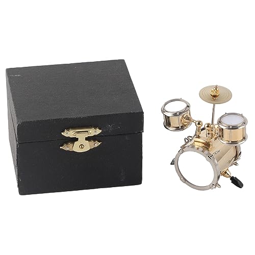 Realistische Miniatur -Musikinstrument Replik Set Ornament für Schlagzeuger mit Premium -Messingdetails und Box Realistische Miniatur -Musikinstrument Replik Set Ornament für Schlagzeuger mit Premium -Messingdetails und Box von Generic