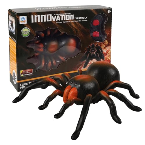 Realistische Spinne - Ferngesteuertes Spinnenspielzeug, Ferngesteuertes Spinnen-Tierspielzeug | Halloween-Spinnenspielzeug Mit Leuchtenden Augen, Gruseliges Streichspielzeug Für Spukhaus-Halloween Realistische Spinne - Ferngesteuertes Spinnenspielzeug, Ferngesteuertes Spinnen-Tierspielzeug | Halloween-Spinnenspielzeug Mit Leuchtenden Augen, Gruseliges Streichspielzeug Für Spukhaus-Halloween von Generic