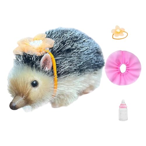 Realistischer wiedergeborener Igel – Minis-Igelpuppen aus Silikon, weicher Silikon-Tierbegleiter | Weiche Silikon-Reborn-Igelpuppen, 5-Zoll-Ganzkörper-Reborn-Igelpuppe mit Spielzeugzubehör von Generic