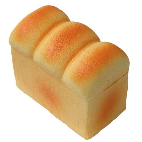 Realistisches Brotspielzeug, weiches PU-Material, Stress, Neuheit, lustiger Simulationsschaum, für Kinder, Erwachsene, Zuhause, Verspieltes Design Vzm408 (Light Yellow3, 8X9cm) von Generic