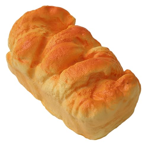 Realistisches Brotspielzeug, weiches PU-Material, Stress, Neuheit, lustiger Simulationsschaum, für Kinder, Erwachsene, Zuhause, Verspieltes Design Vzm408 (Light Yellow4, 5X10cm) von Generic