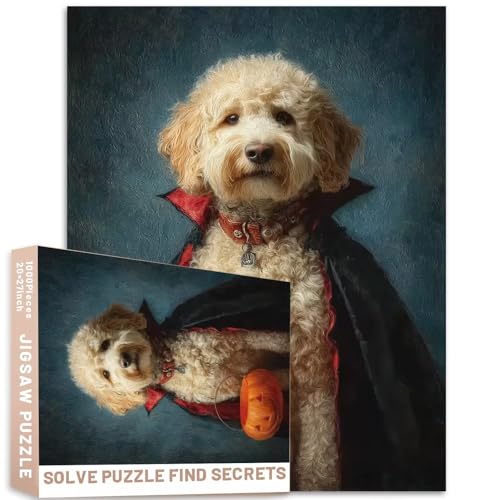 Realistisches Halloween-Puzzle für Haustiere, 68 x 50 cm, realistisch, 68 x 50 cm, buntes Bastelpuzzle für Heimdekoration, Geschenke Realistisches Halloween-Puzzle für Haustiere, 68 x 50 cm, realistisch, 68 x 50 cm, buntes Bastelpuzzle für Heimdekoration, Geschenke von Generic