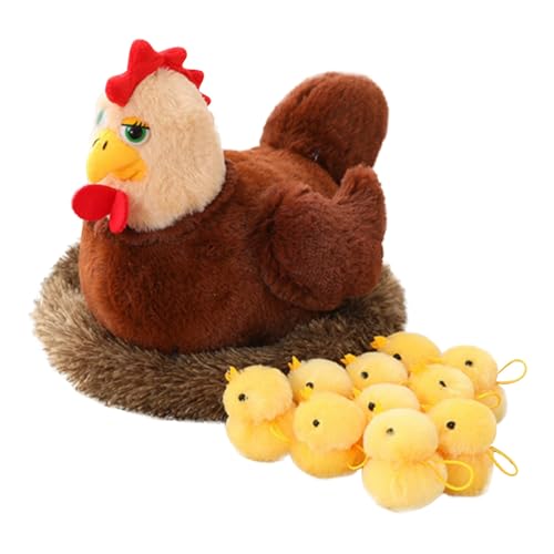 Realistisches Huhn – weiches und kuscheliges Stofftier für Kinder, perfekt für Geburtstage und Feiertage (Red, 32cm) von Generic