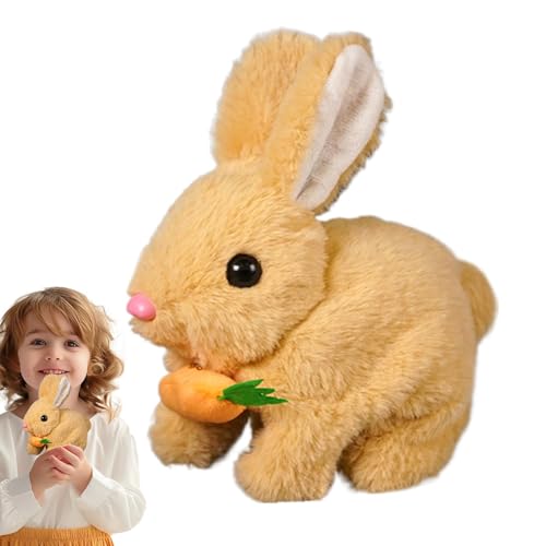 Realistisches Kaninchen-Spielzeug, realistisches Kaninchen-Plüschtier, gefülltes Tier, realistisches Plüschspielzeug, Game Interactive Rabbit Cute Puppen, Springen und Schütteln von elektronischen von Generic