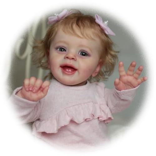 Reborn Puppe Mädchen 24 Zoll 60cm Lebensecht Babypuppe Wie Echtes Baby Silikon Neugeborene Baby Toddler Mädchen Mit Weicher Stoffkörper von Generic