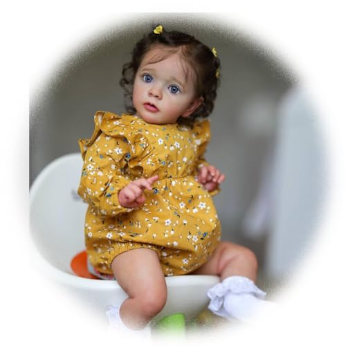 Reborn Puppen Mädchen 24 Zoll 60cm Lebensecht Babypuppe Wie Echtes Baby Silikon Neugeborene Baby Toddler Mädchen Mit Weicher Stoffkörper von Generic