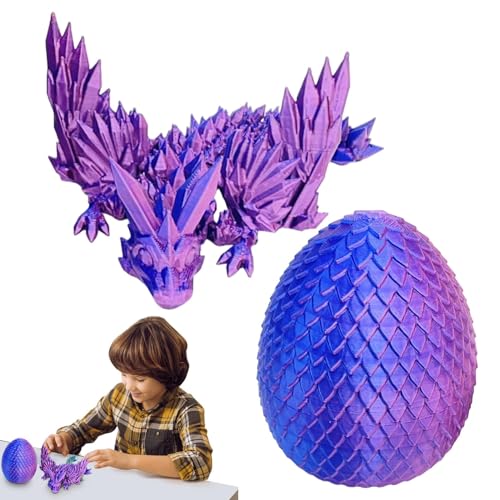 Regenbogen-Ei, Drachenei, bedruckt auf Kristall-Drachenspielzeug, Geschenk, bedruckt auf – Kreative bewegliche Gelenke Fidget Dekoration für Liebhaber von Dr Regenbogen-Ei, Drachenei, bedruckt auf Kristall-Drachenspielzeug, Geschenk, bedruckt auf – Kreative bewegliche Gelenke Fidget Dekoration für Liebhaber von Dr von Generic