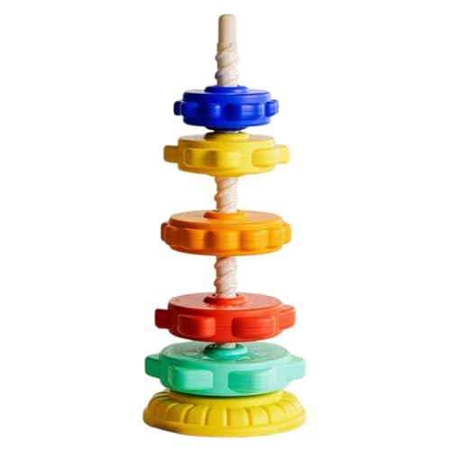 Regenbogenturm-Spielzeug, Spin-Stacker-Spielzeug, Regenbogen-Stack-Spin-Spielzeug, Regenbogen-Spin-Tower, Spin-Stack-Spielzeug für und Mädchen 1–3 von Generic