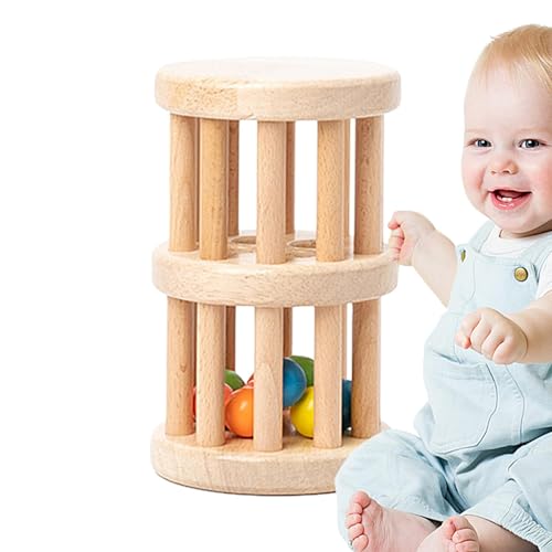 Regentropfenspielzeug mit Perlen – Regenmacher-Spielzeug, Regenstab aus Holz | Spielzeug mit sensorischen Stimulationsperlen, Lernspielzeug in Form eines Regentropfens, Beleuchtung für die Bildung von Generic