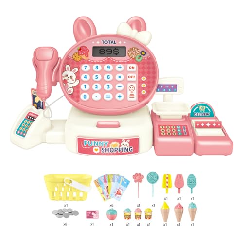 Registrierkasse Spielzeug - Kleinkindrechnermaschine mit Schubladen, interaktiver Spielset | Lebensmittelgeschäft -Scanner, pädagogisches Geldzähler -Werkzeug, Light Sound Bag Button Display Registrierkasse Spielzeug - Kleinkindrechnermaschine mit Schubladen, interaktiver Spielset | Lebensmittelgeschäft -Scanner, pädagogisches Geldzähler -Werkzeug, Light Sound Bag Button Display von Generic
