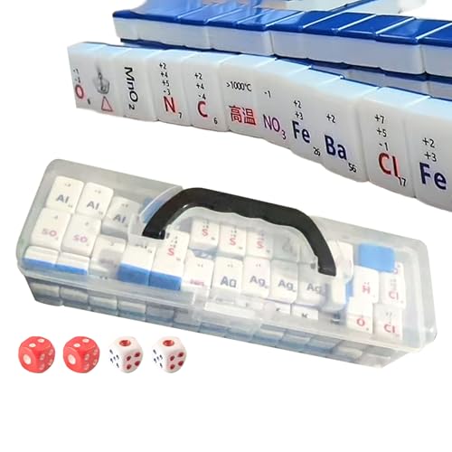 Reise Mahjong Set - Periodensystem Brett- Und Kartenspiel, Chemie-Mahjong-Lernspielzeug | Lernspielzeug Mit Chemie-Elementsymbolen Für Familienabende Und Gesellschaftsspiele Rechtschreibung Reise Mahjong Set - Periodensystem Brett- Und Kartenspiel, Chemie-Mahjong-Lernspielzeug | Lernspielzeug Mit Chemie-Elementsymbolen Für Familienabende Und Gesellschaftsspiele Rechtschreibung von Generic