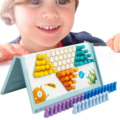 Reise-Schachspiel, faltbares Schachspiel – Schachspiel für Reisen, magnetisches Strategiespiel, mehrspielerisches Spielzeugset, tragbares Schachspiel für Familienspiele von Generic