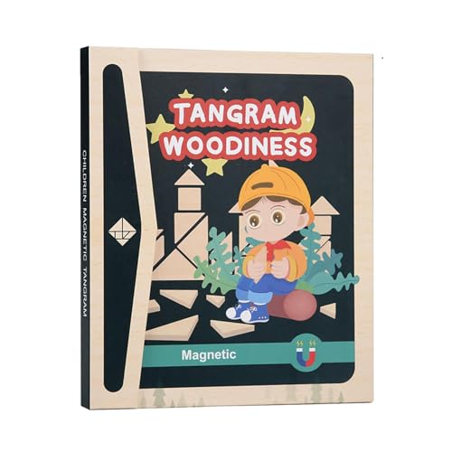 Reise-Tangram-Puzzle | Magnetisches Puzzle | Reise-Tangram-Spiel | Russisches Baustein-Set | Magnetische Musterbaustein-Sets | montessorii-Spielzeug | -Lerngeschenk von Generic