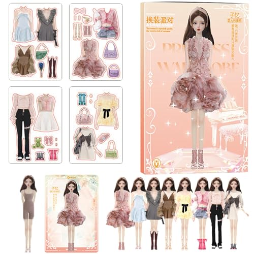 Reisespiel für Simulation und Spiel, Puppen-Set zum Ankleiden | sicheres Design und für Spielzeug | Smooth Dolls Spielzeug für tragbare Nachbildungsspiele für Kinder von 3 bis 1 von Generic