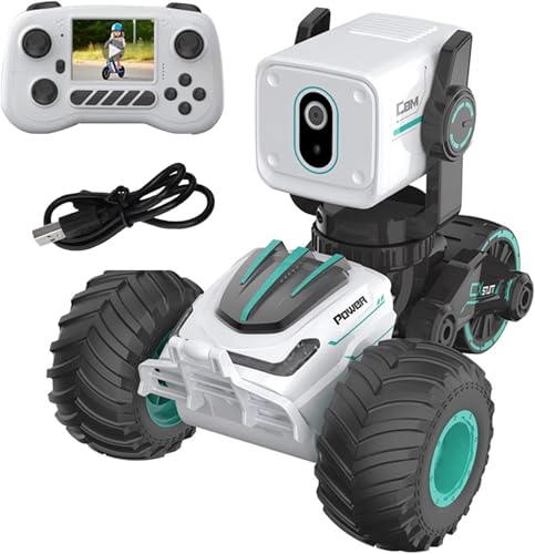 Remote Control Car with Camera, RC Car with Camera for Kids, with 720P Real Time Video Camera Kids Off-Road Truck Photography RC Vehicle Video Recording & Voice Control White von Generic