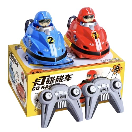 Remote Control Stoßstange Auto - RC Cartoon Fahrzeuge Spielzeug | RC Speed ​​Stoßstange Auto Fernbedienung Auswerfer Fahrzeuge mit LED-Licht und Musik für Kinder von 3-5 Jahren von Generic