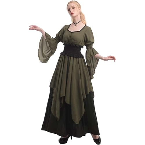 Renaissance Kleid Damen Mittelalter Kleidung Kostüme Fasching Set Kostüm Renaissance Kleid Damen Mittelalter Kleidung Kostüme Fasching Set Kostüm von Generic