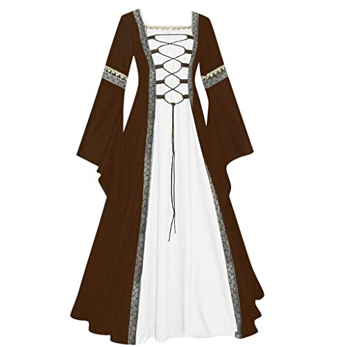Renaissance Kleider Damen Prinzessin Mittelalter Maxikleid Damen Trompetenärmel Viktorianischen Palast Kleid mit Schnürung Karneval Renaissance Kleider Damen Prinzessin Mittelalter Maxikleid Damen Trompetenärmel Viktorianischen Palast Kleid mit Schnürung Karneval von Generic