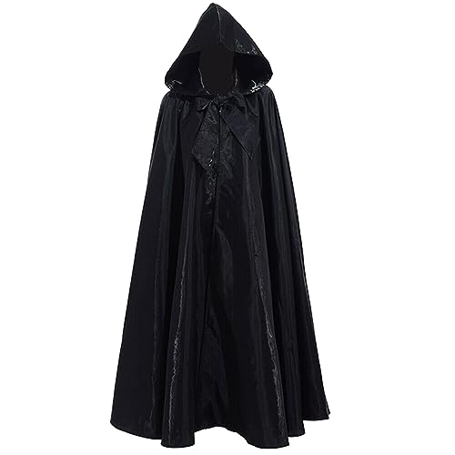 Renaissance Umhang Unisex, Halloween Kostüm Kapuzenumhang,Zaubererrobe Lange Cape Mantel Mit Schnürung Umhangjacke Gothic Gewand Cosplay Uniform Mittelalter für Erwachsene Halloweenparty Fasching Renaissance Umhang Unisex, Halloween Kostüm Kapuzenumhang,Zaubererrobe Lange Cape Mantel Mit Schnürung Umhangjacke Gothic Gewand Cosplay Uniform Mittelalter für Erwachsene Halloweenparty Fasching von Generic