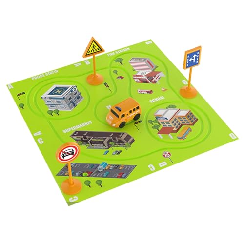 Rennstreckenpuzzle mit Fahrzeugen, Rennstreckenpuzzle für Kinder, Lernspielzeug für den Bau von Eisenbahnwagen für Kinder, kreatives Spielzeug zur Montage von Pi von Generic