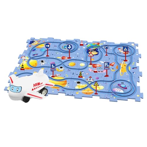 Rennstreckenspielzeug für Kinder – Kreatives Track-Bau-Set, Elektroauto-Bau- und Rennspielzeug | Pistenautos Lern- und Dev-Spielzeug von Generic