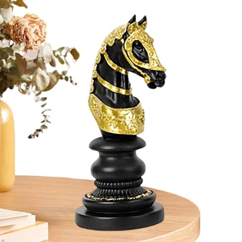 Retro-Ornament zum Sammeln, Kunsthandwerk aus Kunstharz, großes Spiel, König, Königin, Kriegspferd, Figur, Dekoration, Ornament, Schachstatue aus Kunstharz, für Zuhause, Büro, Arbeitszimmer, Wei Retro-Ornament zum Sammeln, Kunsthandwerk aus Kunstharz, großes Spiel, König, Königin, Kriegspferd, Figur, Dekoration, Ornament, Schachstatue aus Kunstharz, für Zuhause, Büro, Arbeitszimmer, Wei von Generic