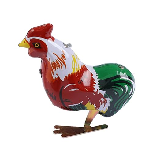 Retro -Rooster -Spielzeug Süße Wind -Up -Uhrwerke Springen Hühnchenspielzeug Metall Wind Up Tin Toys Classic Clockwork Toy für Kinderparty Gefälligkeiten Retro -Rooster -Spielzeug Süße Wind -Up -Uhrwerke Springen Hühnchenspielzeug Metall Wind Up Tin Toys Classic Clockwork Toy für Kinderparty Gefälligkeiten von Generic