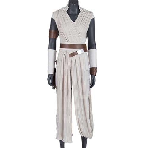 Rey Kostüm 《S-War》Cosplay Halloween Jedi Rey Outfit Cosplay (White, 3XL) von Generic