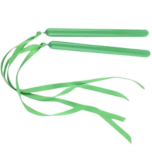 Rhythm Ribbon Sticks (1 Paar) – Musikbewegungsschals für Vorschule & Kindergarten, Klassenzimmer, Kinder Percussion-Instrumente für Gruppenaktivitäten (Grün) von Generic