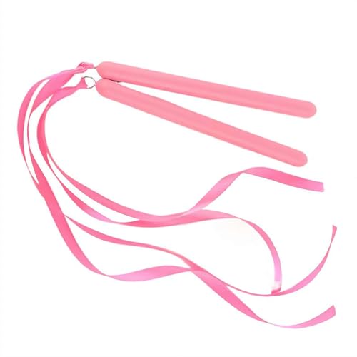 Rhythm Ribbon Sticks (1 Paar) – Musikbewegungsschals für Vorschule & Kindergarten, Klassenzimmer, Kinder Percussion-Instrumente für Gruppenaktivitäten (Rosa) von Generic