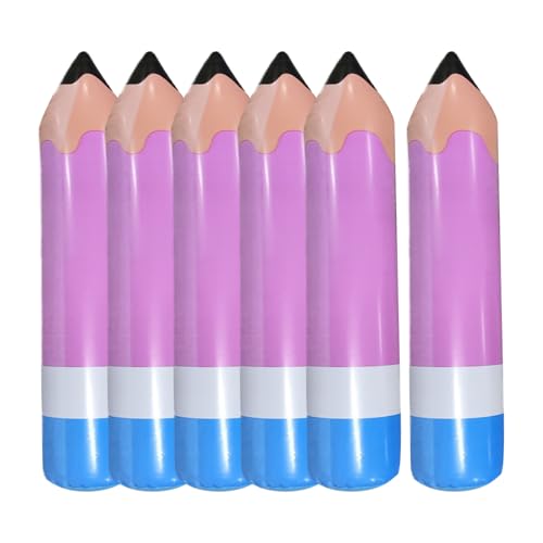 Riesige Bleistift-Requisite, 6 Stück, riesiger Bleistift-Ballon für große aufblasbare Bleistifte für Kinderparty, riesige Bleistiftballons, Abschlussdekoration, Zubehör Riesige Bleistift-Requisite, 6 Stück, riesiger Bleistift-Ballon für große aufblasbare Bleistifte für Kinderparty, riesige Bleistiftballons, Abschlussdekoration, Zubehör von Generic