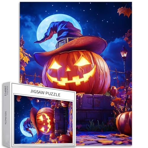 Riesige Kürbis-Figur, 1000-teiliges Puzzle für Erwachsene, geheimnisvolle Atmosphäre, Kunst-Puzzle, herausfordernde Familienaktivitäten, buntes Bastelpuzzle für Heimdekoration, Geschenke, 50,8 x 68,6 Riesige Kürbis-Figur, 1000-teiliges Puzzle für Erwachsene, geheimnisvolle Atmosphäre, Kunst-Puzzle, herausfordernde Familienaktivitäten, buntes Bastelpuzzle für Heimdekoration, Geschenke, 50,8 x 68,6 von Generic