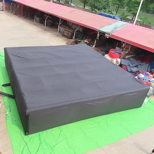 Riesiges aufblasbares Spukhaus im Freien, tragbar, schwarz, aufblasbares Labyrinth-Laser-Tag-Spiel mit Abdeckung und Gebläse, 9 x 9 x 2 m von Generic