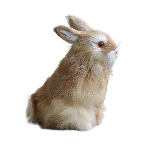 Ring Stoffed Bunny, Kaninchenmaterial - Felopa Set Simulation Kaninchen Haus Spielzeug Baby Hase Ostern Dekorationen von Kaninchen Kaninchen Rabb von Generic