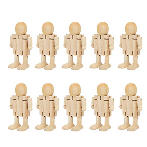 Robotergebäude Kit, Roboter Kit Holzmalerei Kunsthandwerk für 10pcs Unvollendete Hölzerne Roboterholz Holz Menschen Formen Figuren für DIY -Malereien Kunsthandwerk Robotergebäude Kit, Roboter Kit Holzmalerei Kunsthandwerk für 10pcs Unvollendete Hölzerne Roboterholz Holz Menschen Formen Figuren für DIY -Malereien Kunsthandwerk von Generic