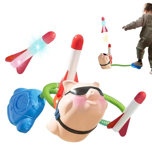 Rocket Launch Toy for Kid, Toy Rocket for Kids – Pad-Locking Airplane mit Affe, Aktivitäten im Freien, Springen, Sport-Spiel für Kleinkinder von Generic