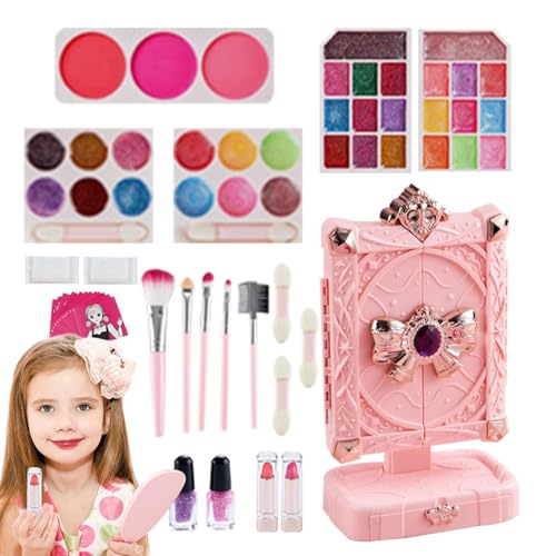 Rollenspiel-Make-up-Spielzeug – Rollenspiel-Make-up-Sets für Mädchen | Make-up-Set für kleine Mädchen | Fake-Make-up-Set für kleine Mädchen | Kleines Mädchen Prinzessin Cosplay Make-up-Set | Rollen Si von Generic