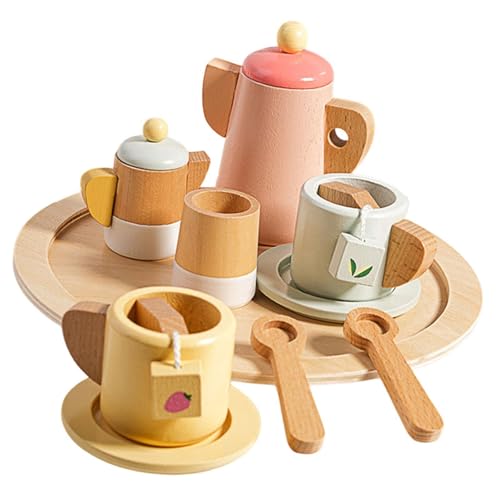 Rollenspiel Set, Spielzeug, Baby Spielzeug Set, Pädagogisches Spielbesteck, Teller Set, Holz Make Up Sets, Teeparty Set, Spielzeug für Kinder, Kinder, Nachmittagstee-Set Rollenspiel Set, Spielzeug, Baby Spielzeug Set, Pädagogisches Spielbesteck, Teller Set, Holz Make Up Sets, Teeparty Set, Spielzeug für Kinder, Kinder, Nachmittagstee-Set von Generic