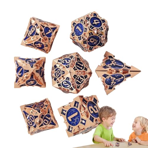 Rollenspiel Würfel - Vielseitiges Spielwürfelset, farbenfrohe große Spielwürfel | Metal dnnd DICE Set Black Blue D und D Dice, Dragons Rollenspiele, lustige Kinderspielzeug für Brettspielfamilienfreun Rollenspiel Würfel - Vielseitiges Spielwürfelset, farbenfrohe große Spielwürfel | Metal dnnd DICE Set Black Blue D und D Dice, Dragons Rollenspiele, lustige Kinderspielzeug für Brettspielfamilienfreun von Generic