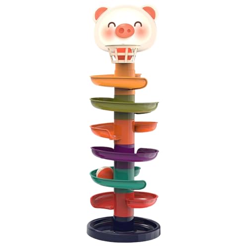 Rolling Ball Track Toy - Ball Slide Game, Track Tower | Early Education Ball Stacking Toy, Farbenfrohe Dia Track Tower Kids Fine Motor, Fähigkeiten Sensorisch Lernspaßentwicklung Bildungspädagogik von Generic