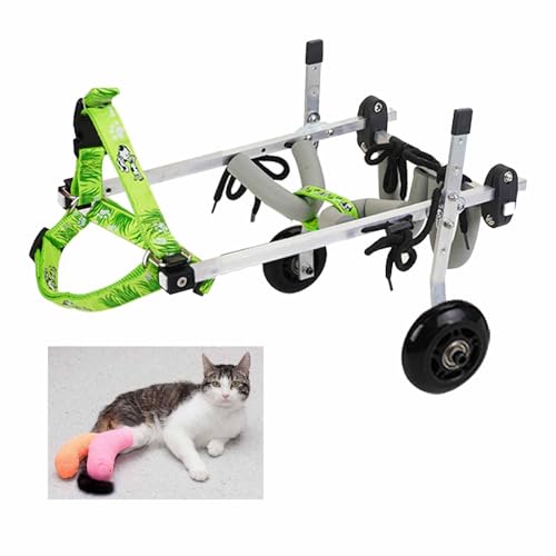 Rollstuhl Für Kleine Hunde (Hinterbeine) Hunderollstuhlwagen, Orthese Und Hüftstütze, Gehhilfen Leichter Rehabilitationsrollstuhl Für Hunde Mit Orthese(XS) von Generic
