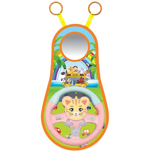 Rotating Car Backseat Steering Wheel - 360-Grad-drehendes simuliertes Fahrsteuerungsspielzeug | Autositz Rollenspiel Spielzeug mit Musik, Baby Autositz Lenkrad Spielzeug für Kinder Kinder Rotating Car Backseat Steering Wheel - 360-Grad-drehendes simuliertes Fahrsteuerungsspielzeug | Autositz Rollenspiel Spielzeug mit Musik, Baby Autositz Lenkrad Spielzeug für Kinder Kinder von Generic