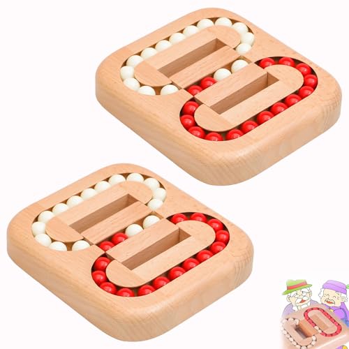 Rotierende Magic Bean Fingertip, Rotierende Magic Bean Fingertip Holzpuzzles, Würfel-Rotationspuzzle-Zappelspielzeug, Zappelpuzzles for Stressabbau und bei Angstzuständen(Acrylic Beads,2pcs) von Generic